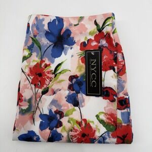 New York Clothing Co Skirt Womens Size Medium Floral Stretch‎ Pencil Career NEW